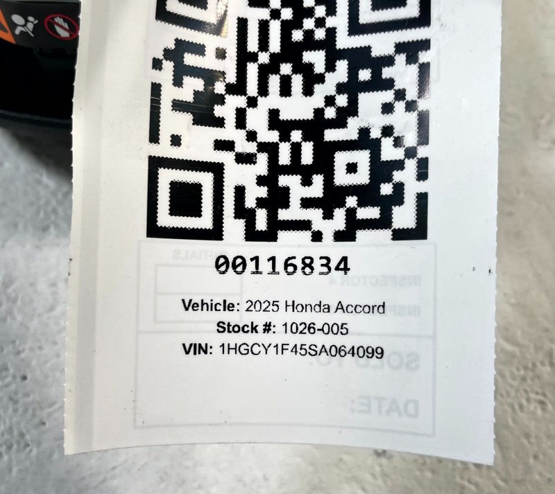 Load image into Gallery viewer, 2023-2025 HONDA ACCORD FRONT LEFT DRIVER STEERING WHEEL AIRBAG AIR BAG # 116834