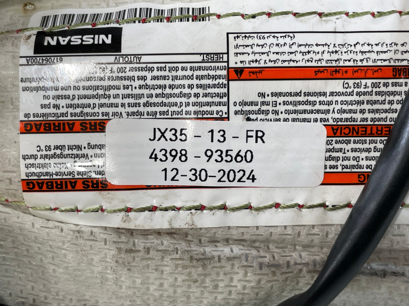 Load image into Gallery viewer, 2013-2015 INFINITI JX35 QX60 FRONT RIGHT PASSENGER SIDE SEAT AIRBAG AIR BAG # 93560
