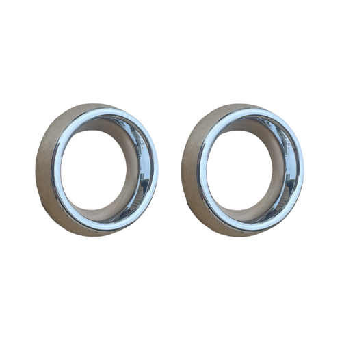 FRONT LEFT & RIGHT SIDE FOG LIGHT BEZEL TRIM RING CHROME FOR DODGE DURANGO 14-20