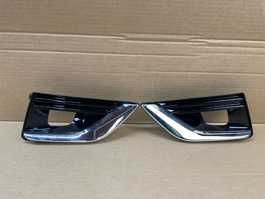 ⭐⭐ FOR INFINITI Q50 LEFT & RIGHT SIDE FOG LIGHT LAMP COVER BEZEL PAIR CHROME ⭐⭐