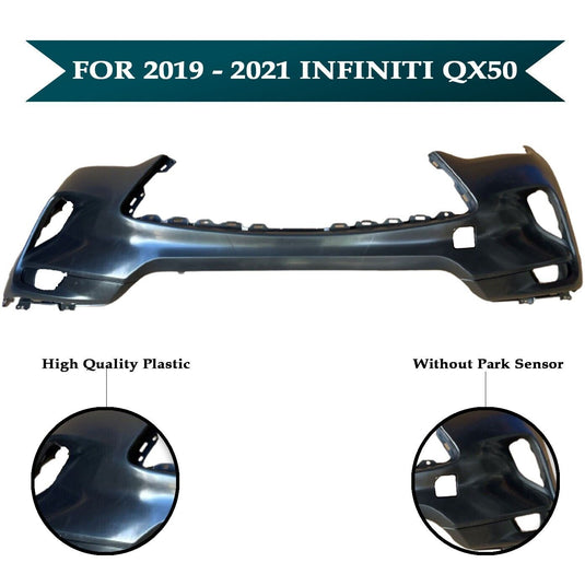 Front Bumper Cover W/O Sensor Holes For Infiniti Ex35 Ex37 Qx50 2019 - 2021