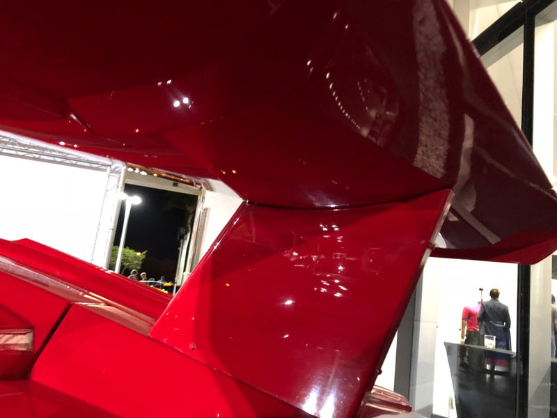 Load image into Gallery viewer, Lamborghini Countach Med Rear Wing Complete 9pc FRP Composite No Rust Made USA
