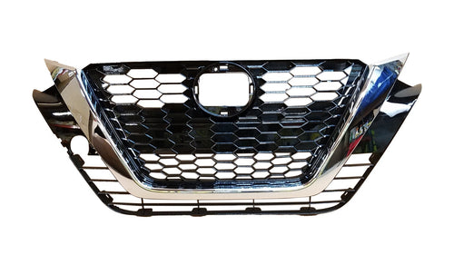 FOR 19-21 NISSAN ALTIMA FRONT BUMPER GRILLE GRILL CHROME & BLACK W/O EMBLEM