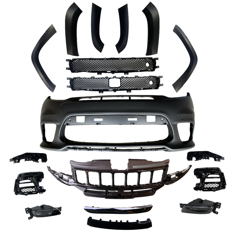 Load image into Gallery viewer, ⭐⭐ Front Bumper Complete Body Kit For 2018 - 2021 Jeep Grand Cherokee SRT ⭐⭐
