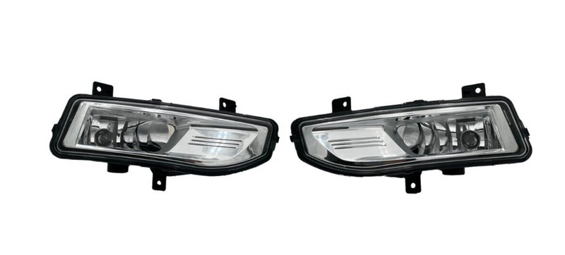 Load image into Gallery viewer, FOR 20-22 VERSA BUMPER LEFT &amp; RIGHT FOG LIGHT LAMP CHROME W/BEZEL + HARNESS PAIR
