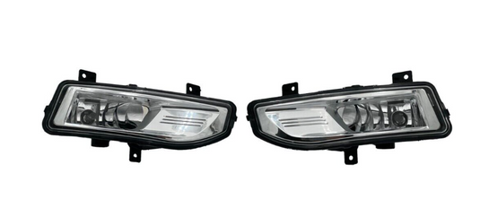 FOR 20-22 VERSA BUMPER LEFT & RIGHT FOG LIGHT LAMP CHROME W/BEZEL + HARNESS PAIR