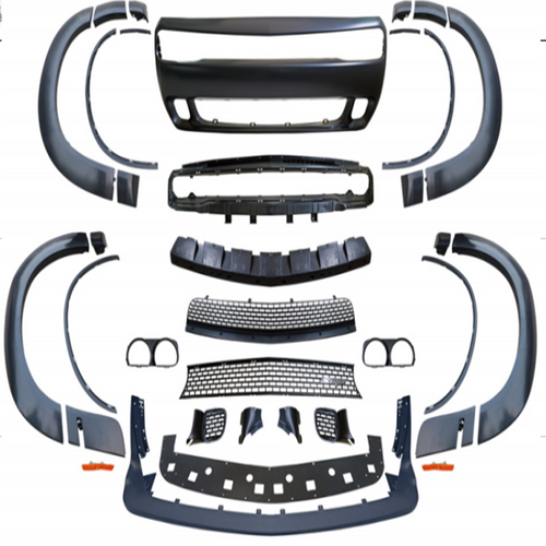 ⭐ Front Bumper & Lip & Fender Flares Assembly For Dodge Challenger Hellcat 15-23