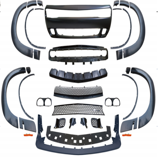 ⭐ Front Bumper & Lip & Fender Flares Assembly For Dodge Challenger Hellcat 15-23