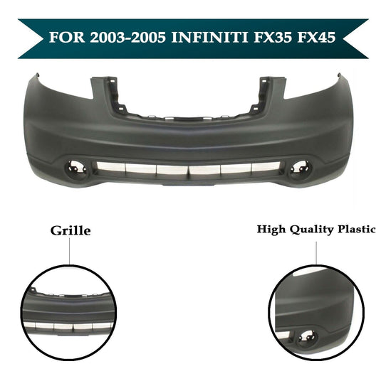 Front Bumper Cover For Infiniti Fx35 Fx45 2003 - 2005