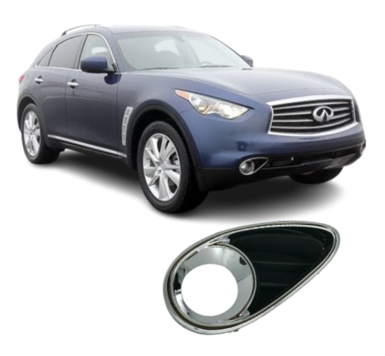 Load image into Gallery viewer, ⭐⭐ FOR INFINITI FX35 QX70 RIGHT PASSENGER FOG LIGHT LAMP BEZEL W/ CHROME MOLDING
