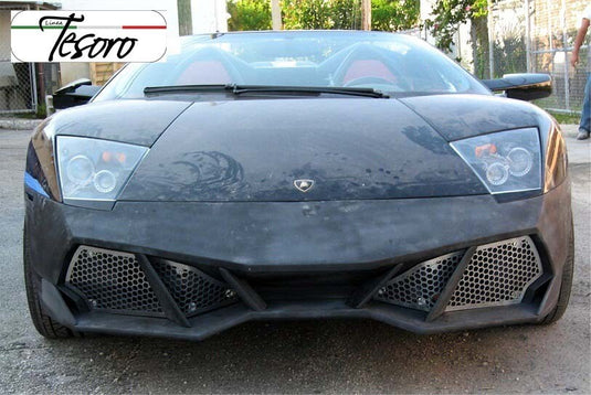 Front Bumper Cover W/ Aluminium Grills LT-v1 Style Lamborghini Murcielago 01-10
