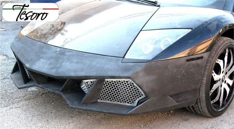 Load image into Gallery viewer, Front Bumper Cover W/ Aluminium Grills LT-v1 Style Lamborghini Murcielago 01-10
