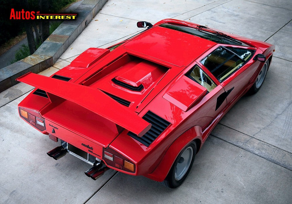 Lamborghini Countach Med Rear Wing Complete 9pc FRP Composite No Rust ...