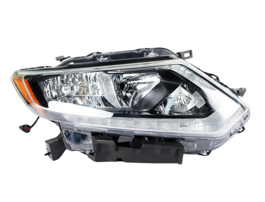 Right Passenger Side Chrome Halogen Headlight Headlamp For Nissan Rogue 14 - 16