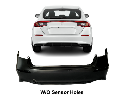 Rear Bumper Cover W/O Parking Sensor For Honda Civic 2022 - 2023