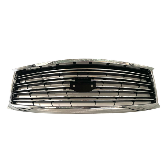 ⭐⭐FOR 11-14 INFINITI M37 Q70 FRONT BUMPER UPPER GRILLE BLACK CHROME W/O EMBLEM⭐⭐