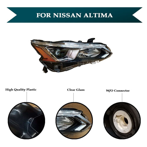 Halogen Headlight Headlamp Right Side For Nissan Altima 2019 - 2020