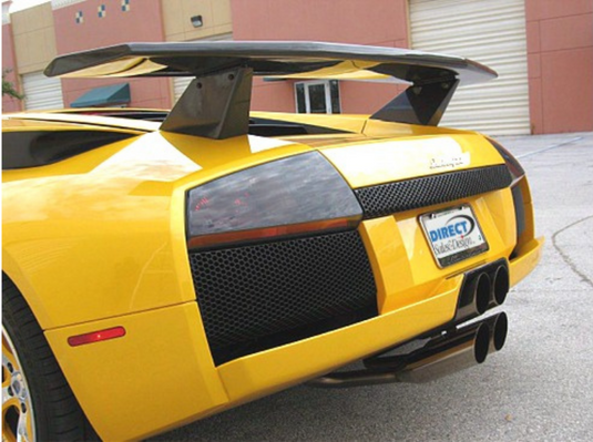 3pc Rear Wing Spoiler W/O Winglets Miura Style For Lamborghini Murcielago 01-10