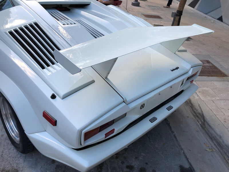 Load image into Gallery viewer, Lamborghini Countach Med Rear Wing Complete 9pc FRP Composite No Rust Made USA
