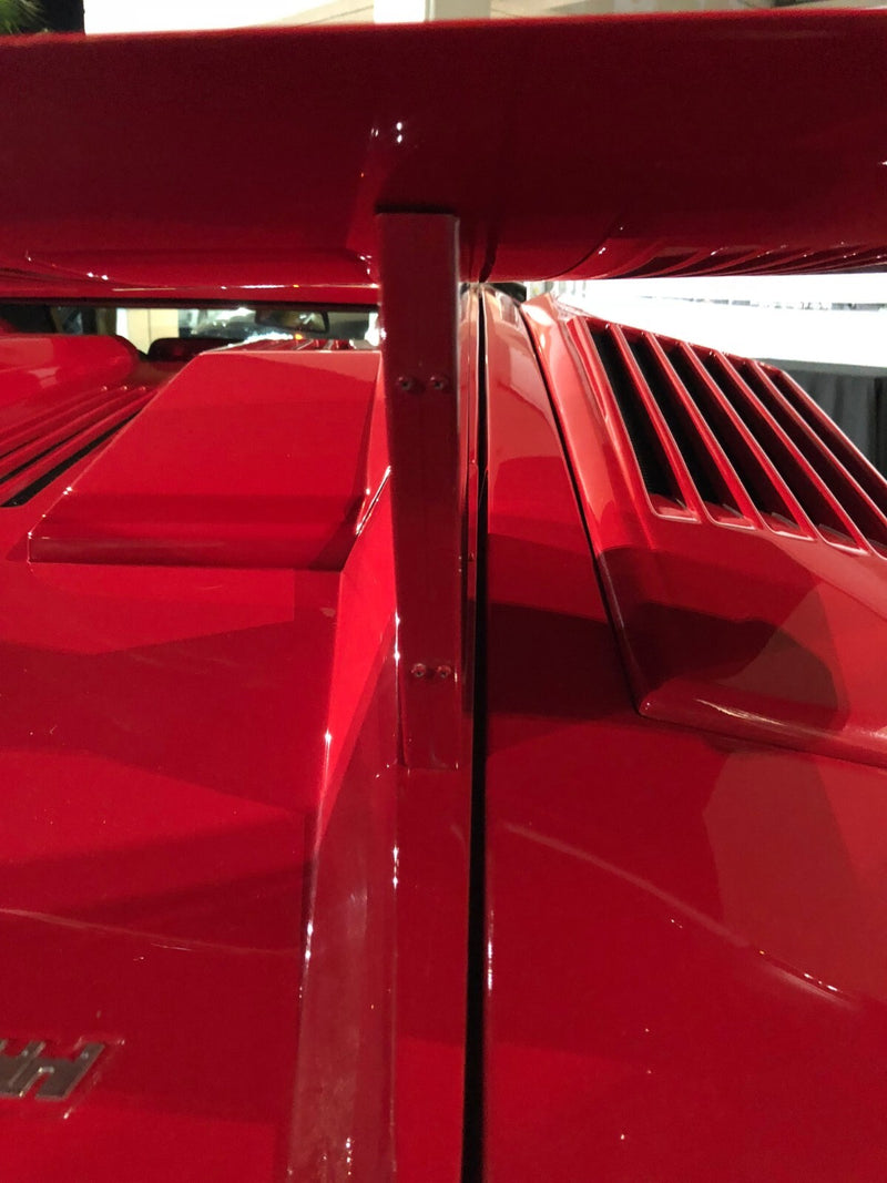 Load image into Gallery viewer, Lamborghini Countach Med Rear Wing Complete 9pc FRP Composite No Rust Made USA
