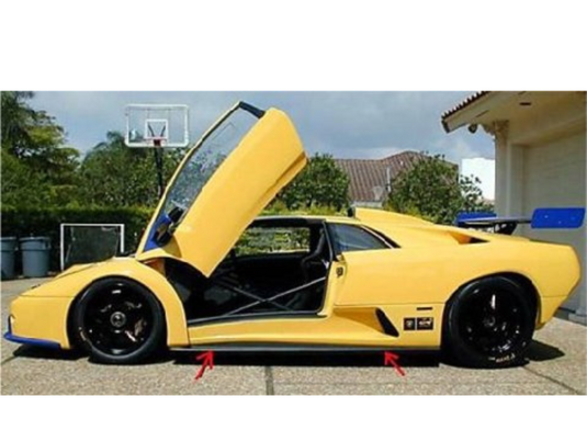 Side Skirt Set GTR Style For Lamborghini Diablo 1990-2001
