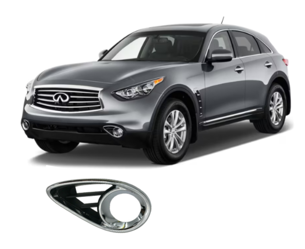 Load image into Gallery viewer, ⭐ FOR INFINITI FX35 QX70 LEFT DRIVER SIDE FOG LIGHT LAMP BEZEL W/ CHROME MOLDING
