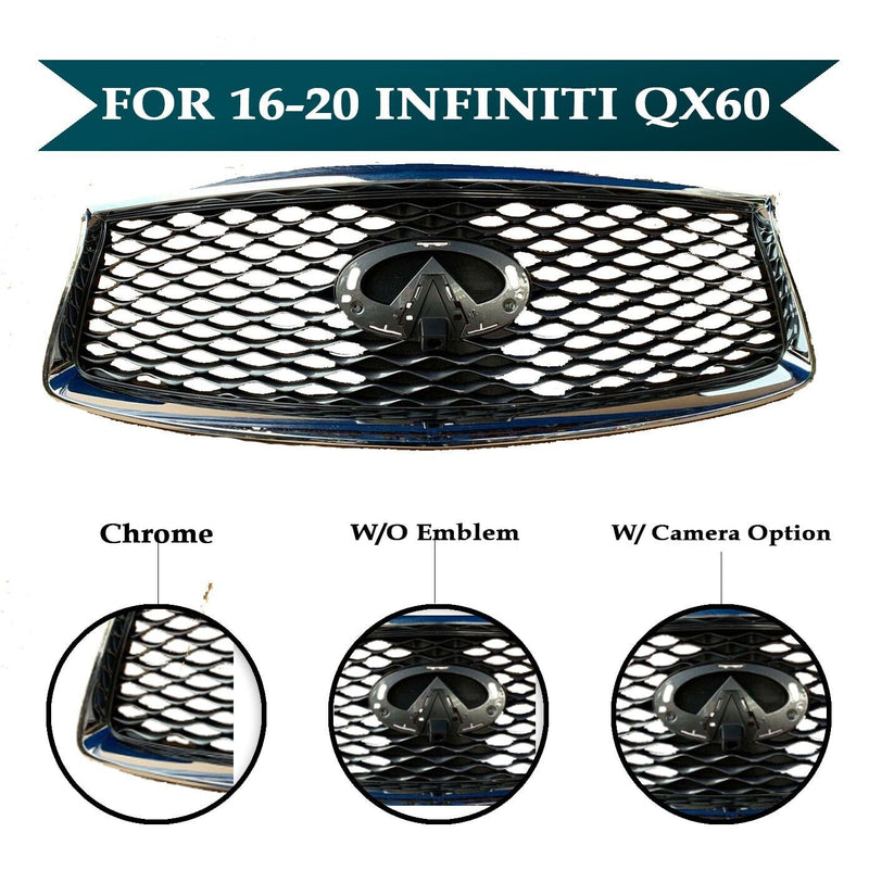 Load image into Gallery viewer, Bumper Upper Grille W/ Camera Option W/O Emblem Front For Infiniti QX60 16 - 20
