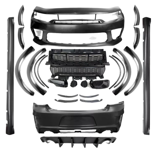 ⭐ Front Rear Bumper Cover Assembly For Dodge Charger SRT Hellcat Widebody 15-23⭐