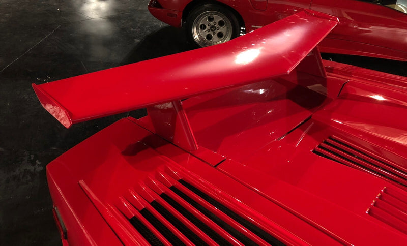 Load image into Gallery viewer, Lamborghini Countach Med Rear Wing Complete 9pc FRP Composite No Rust Made USA
