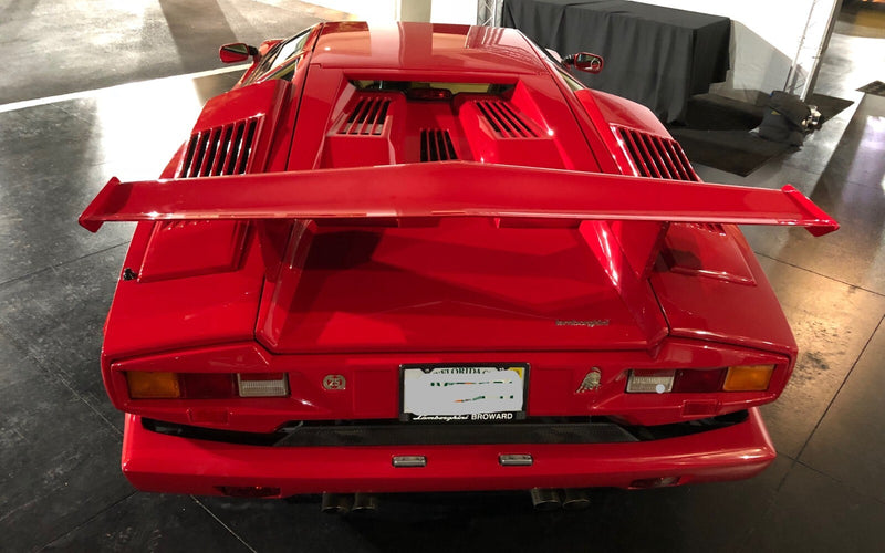 Load image into Gallery viewer, Lamborghini Countach Med Rear Wing Complete 9pc FRP Composite No Rust Made USA

