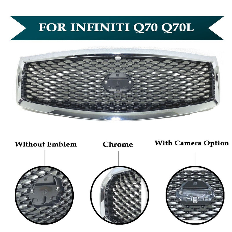 Load image into Gallery viewer, Bumper Upper Grille W/ Camera Option Front For Infiniti Q70 Q70L 2015 - 2019
