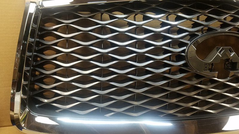 Load image into Gallery viewer, ⭐⭐ FOR 18-21 INFINITI QX80 FRONT BUMPER UPPER GRILLE W/ CAMERA OPTION W/O EMBLEM
