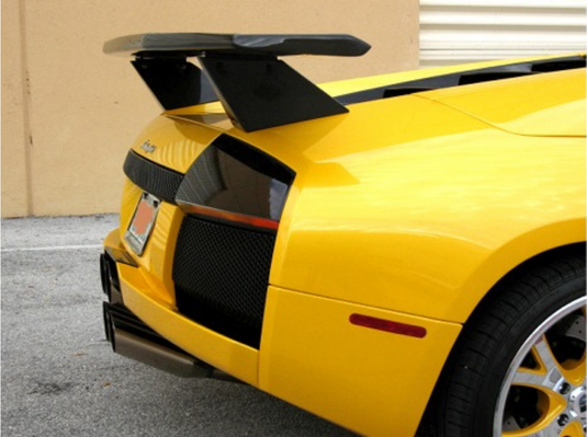 3pc Rear Wing Spoiler W/O Winglets Miura Style For Lamborghini Murcielago 01-10