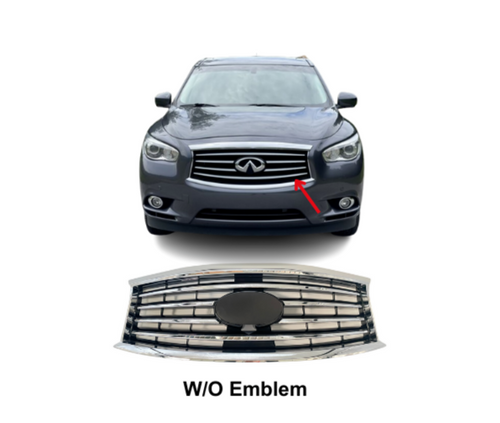 ⭐ FOR 13-15 INFINITI JX35 QX60 FRONT BUMPER UPPER GRILLE W/ PRE-CRASH W/O EMBLEM