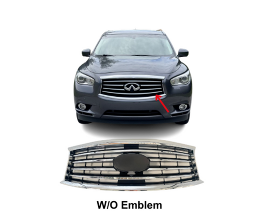 ⭐ FOR 13-15 INFINITI JX35 QX60 FRONT BUMPER UPPER GRILLE W/ PRE-CRASH W/O EMBLEM