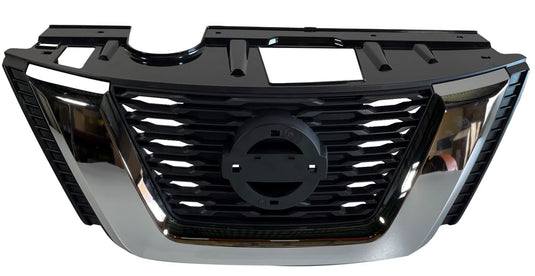 ⭐ FOR 2017-2018 NISSAN ROGUE FRONT BUMPER GRILLE W/ CHROME MOLDING W/O EMBLEM ⭐
