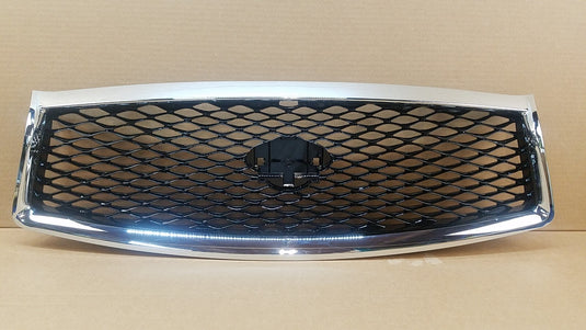 ⭐⭐ FOR 2014 - 2017 INFINITI Q50 FRONT BUMPER UPPER GRILLE W/O EMBLEM CHROME ⭐⭐