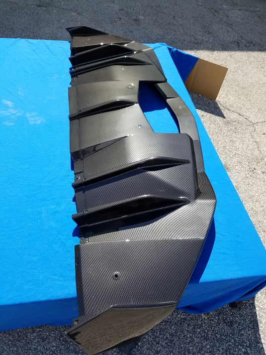 Rear Bumper Diffuser Tuner Style For Lamborghini Aventador 2012-2017