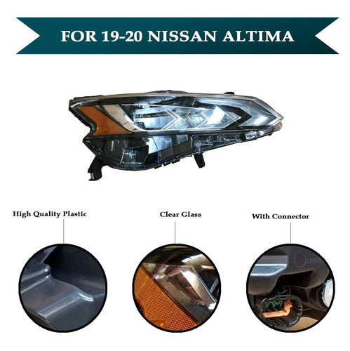 Headlight Headlamp W/ Led Right Side For Nissan Altima 2019 - 2020