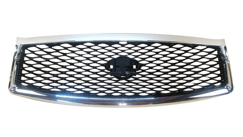 ⭐⭐ FOR 2014 - 2017 INFINITI Q50 FRONT BUMPER UPPER GRILLE W/O EMBLEM CHROME ⭐⭐