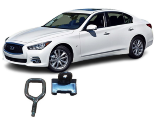 Load image into Gallery viewer, FOR NISSAN GT-R INFINITI Q50 QX50 HOOD LOCK HOOK STRIKER W/ COVER
