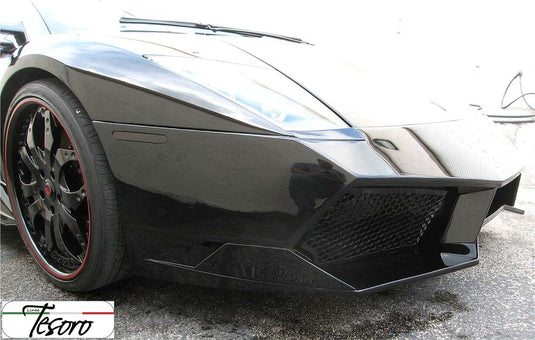Front Bumper Cover W/ Aluminium Grills LT-v2 Style Lamborghini Murcielago 01-10