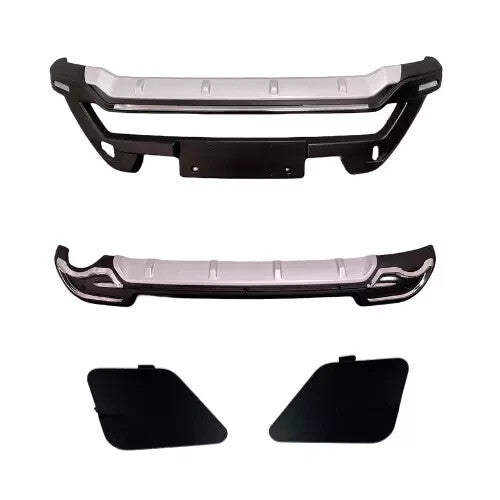 Front Rear Bumper Board Guard Protector W/ Tow Hook For Toyota Rav4 2016 - 2019