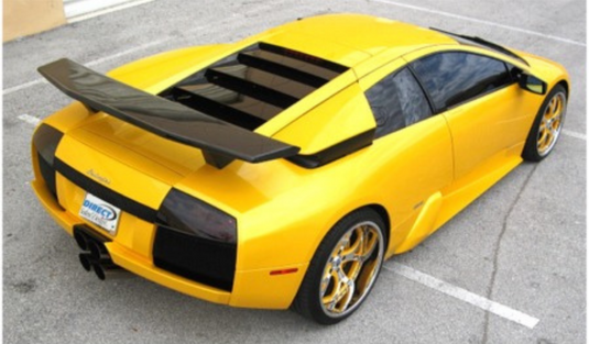 3pc Rear Wing Spoiler W/O Winglets Miura Style For Lamborghini Murcielago 01-10