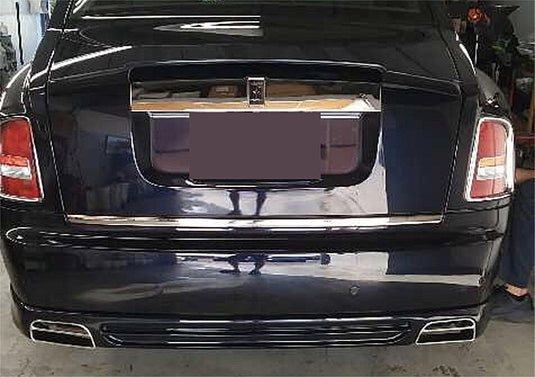 Rear Skirt W Custom Exhaust Tips Luxe-GT Style For Rolls Royce Phantom 2004-2017