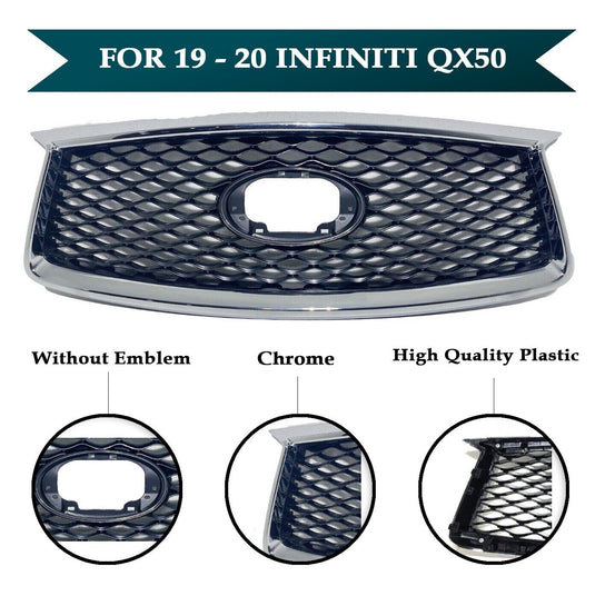 Bumper Upper Grille W/O Emblem Front For Infiniti QX50 2019 - 2020