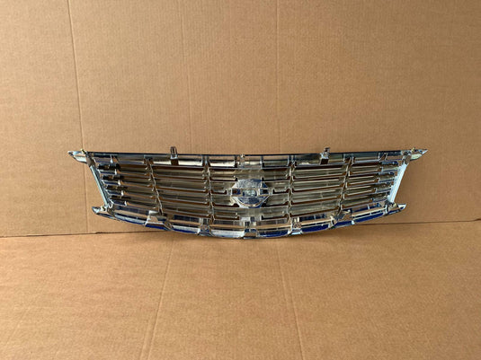 FOR 10-15 INFINITI G25 G37 SEDAN FRONT BUMPER UPPER GRILLE CHROME W/O EMBLEM