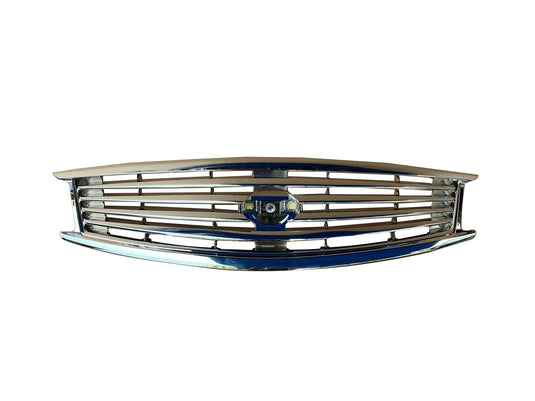 FOR 10-15 INFINITI G25 G37 SEDAN FRONT BUMPER UPPER GRILLE CHROME W/O EMBLEM