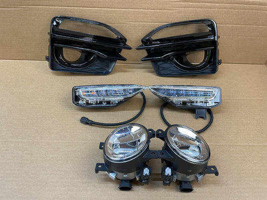 ⭐⭐ FOR 14-17 INFINITI Q50 LH & RH TURN SIGNAL W/ FOG LIGHT LAMP & BEZEL PAIR ⭐⭐
