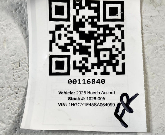 2023 - 2025 HONDA ACCORD FRONT RIGHT PASSENGER SIDE KNEE AIR BAG AIRBAG